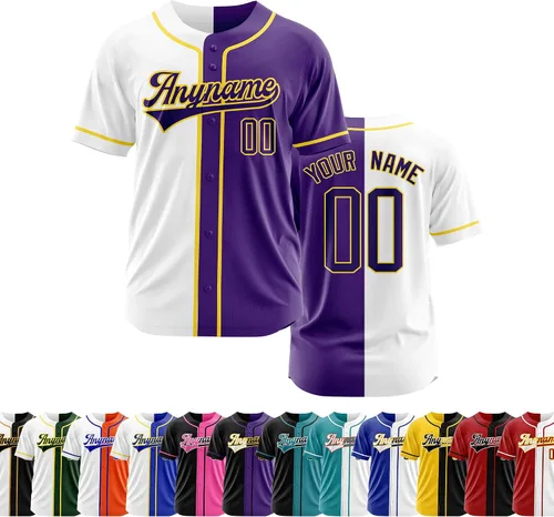 Miniatura 9 de Camiseta de béisbol personalizada con número de nombre cosido o impreso, camiseta de béisbol para hombres, mujeres, jóvenes, camiseta de béisbol