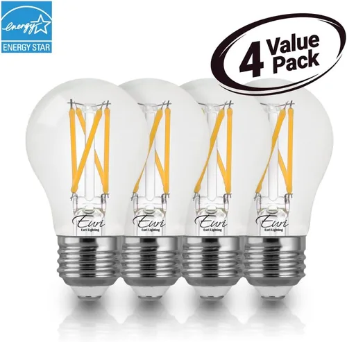 Miniatura 5 de Euri Lighting VA15-3020e-4 LED regulable A15, 4.5 W (50 W igual) blanco cálido (2700 K), 450 lm, 80CRI, vidrio transparente, ángulo de haz de 320°