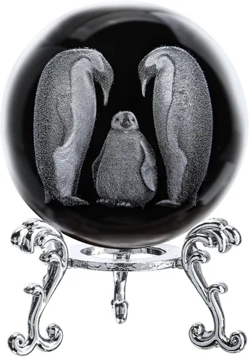 Miniatura 14 de ZEERSHEE Bola de cristal de dragón 3D de 2.4 pulgadas con soporte de dragón que respira fuego decoración regalos para niños y niñas