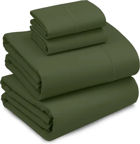Miniatura 47 de RUVANTI Juego de sábanas divididas tamaño King de 100 % algodón para cama ajustable, 5 piezas, ropa de cama de tejido de percal suave y Guisante