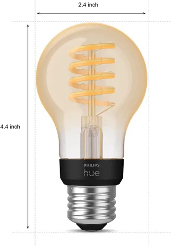 Miniatura 6 de Philips Hue - Filamento inteligente regulable White Ambiance A19, blanco cálido a blanco frío, bombilla Edison LED estilo vintage, compatible