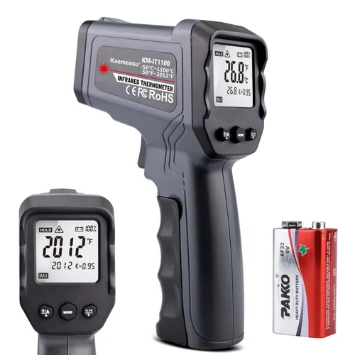 Miniatura 10 de Pistola de termómetro IR con batería láser termómetro pistola de temperatura para uso doméstico -58.0-1,022.0 °F/-58-1022 ℉ Ideal para cocinar
