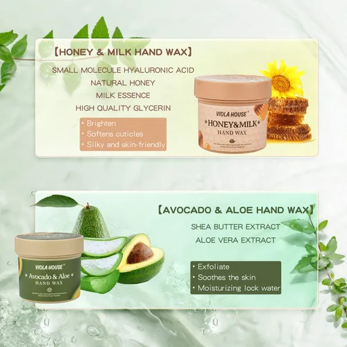 Miniatura 3 de VIOLA HOUSE Máscara de mano de aguacate y aloe Peel Off cera de manos, máscaras peladoras de manos – Película hidratante hidratante nutritiva