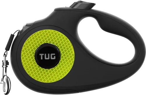 Miniatura 11 de TUG Correa retráctil reflectante de 360° sin enredos para perro, cinta de nailon fuerte de 16 pies (pequeña)