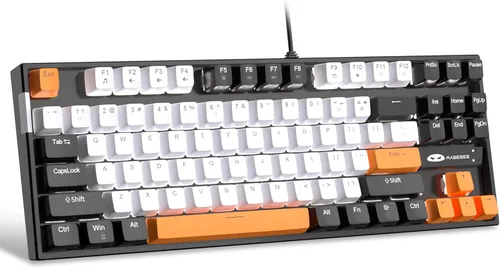Miniatura 13 de MageGee LIGHT87 - Teclado cremoso con cable, 80% de juntas intercambiables en caliente RGB retroiluminados para juegos con amortiguación de sonido