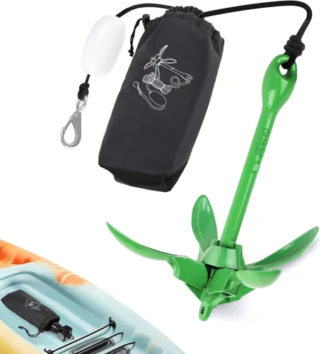 Miniatura 9 de Alpinista Anclaje de kayak, kit de anclaje plegable portátil de 3.5 libras con cuerda marina de 40 pies para kayak, canoas, pesca y accesorios