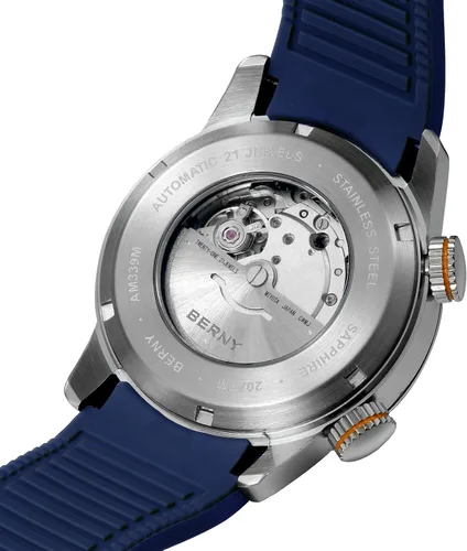 Miniatura 3 de BERNY Reloj de buceo para hombre, relojes mecánicos automáticos de moda para hombres, reloj de pulsera masculino impermeable 20AMT, reloj de pulsera