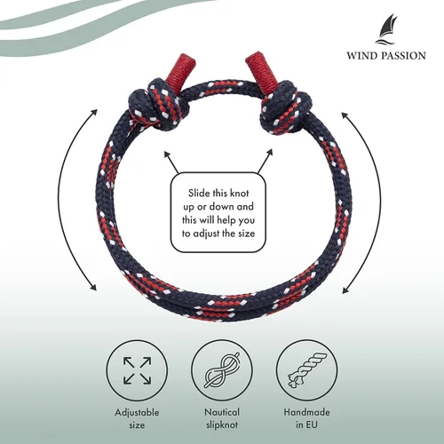 Miniatura 24 de Wind Passion Pulsera para hombre con cuerda mono con estilo náutico trenzado