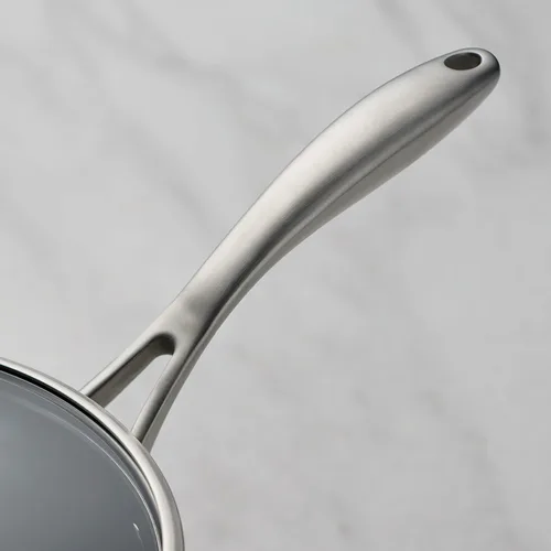 Miniatura 4 de Tramontina OnyxPro Cacerola Grande Antiadherente de Anodizado Duro de 4 Cuartos con Tapa de Vidrio, Apta para Horno