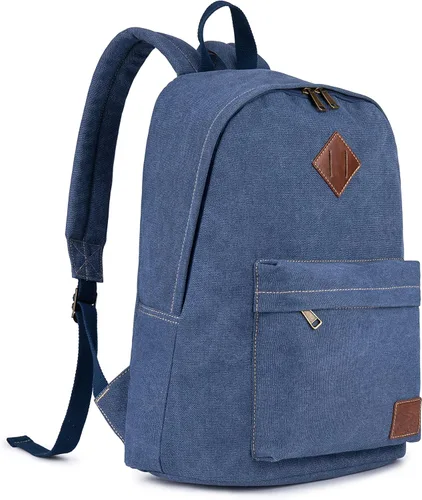 Miniatura 13 de Mochila de lona para laptop, mochila duradera, bolsa de viaje para hombre y mujer, Turquesa, Joven