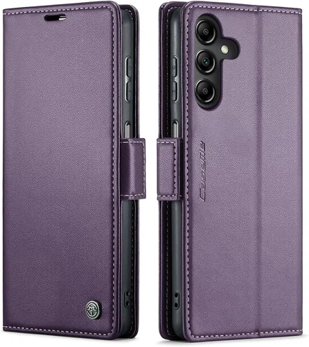 Miniatura 40 de QLTYPRI Funda tipo cartera para Samsung Galaxy S22 Ultra, funda magnética de piel sintética de alta calidad con bloqueo RFID, ranuras para tarjetas