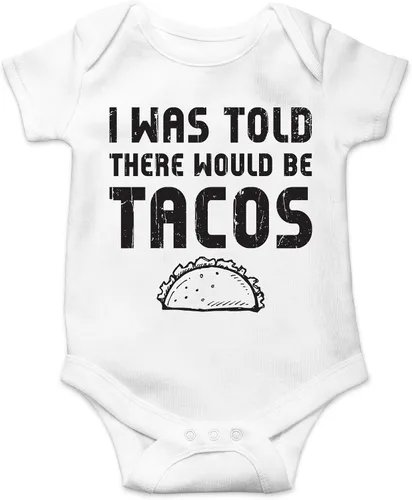 Miniatura 9 de CBTwear Body de bebé con texto en inglés "I Was Told There Would Be Tacos" - Lindo mameluco de humor unisex para recién nacidos