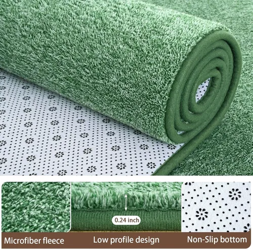 Miniatura 4 de Alfombra de pasillo lavable AROGAN de 2x8 para pasillo, alfombras largas con suave espuma viscoelástica para dormitorio, alfombras antideslizantes
