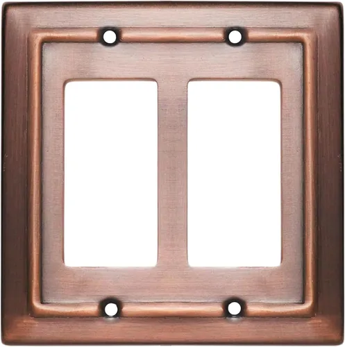 Miniatura 23 de Monarch Abode Placa de cubierta de interruptor de luz basculante – 4 placas de pared blancas decorativas arquitectónicas para tomacorrientes, placas