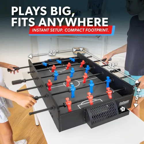 Miniatura 6 de Juego de futbolín de mesa GoSports de 32 pulgadas - Roble o Negro Tabletop