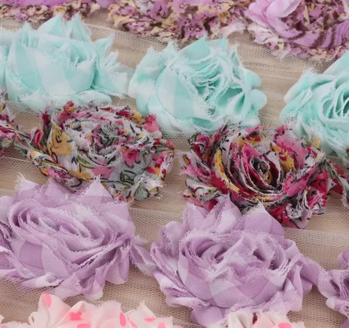 Miniatura 3 de yycraft Pack de Flores de estrás de 2 pulgadas con perla para manualidades.