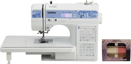 Miniatura 10 de Máquina computarizada Brother CS7205, 150 puntadas integradas, 1 fuente, mesa ancha, 11 pies de costura, color blanco