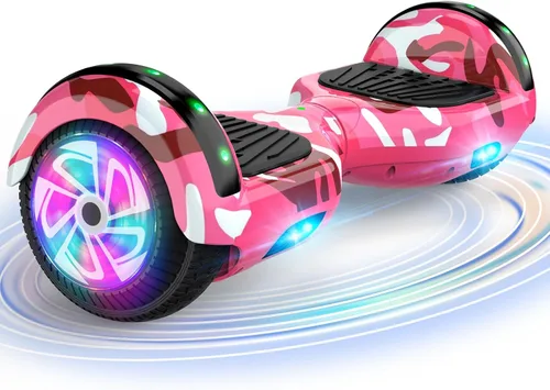 Miniatura 8 de CBD Scooter with Corlorful LED Lights,6.5" Wheels, Dual 300W Motor Scooter for Kids Girls Boys Adults, All Ages A02-Blanco