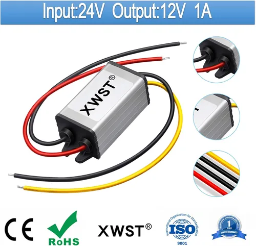 Miniatura 2 de DC a CC 24V a 12V voltaje reductor 12 voltios regulador Buck convertidor salida 1A 12W módulo convertidor de potencia (1A)