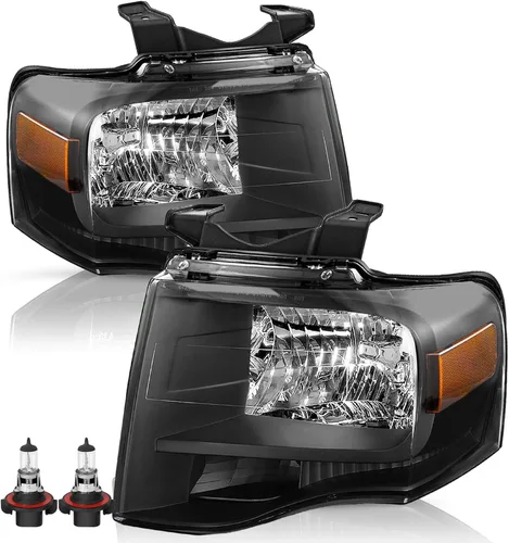 Miniatura 9 de TUSDAR Conjunto de faros delanteros con bombillas para Ford Expedition 15, 16, 17, lado izquierdo del conductor, repuesto de faros delanteros