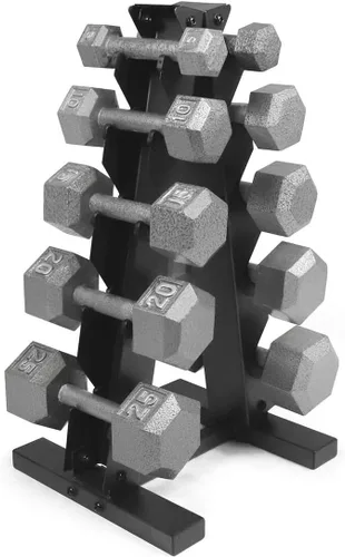 Miniatura 13 de WF Athletic Supply Juego de mancuernas de hierro fundido, juego de mancuernas hexagonales sólidas, color gris, entrenamiento de fuerza, pesas libres