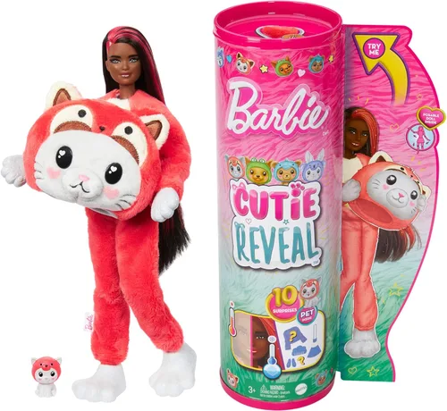 Miniatura 12 de Muñeca Barbie Cutie Reveal y Accesorios con Disfraz de Animal y 10 Sorpresas Incluyendo Cambio de Color, Conejo como Koala en Serie Temática