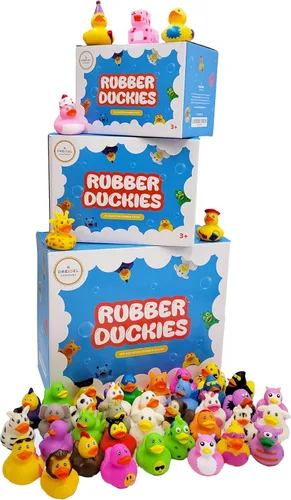 Miniatura 5 de Paquete de 25 patos de goma surtidos para niños, regalos de cumpleaños de baño, baby showers, incentivos para el aula, actividades de playa