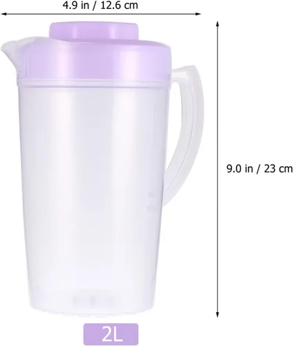 Miniatura 6 de Jarra de limonada para bebidas, tetera de jugo con tazas, hervidor de agua fría de plástico, jarra de agua transparente, jarra de té helado, jarra