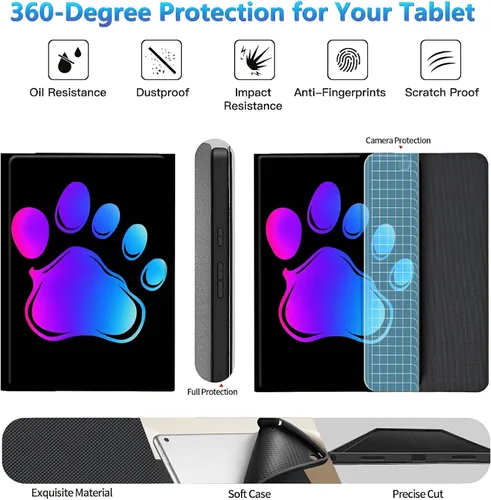 Miniatura 3 de Funda de teclado para Samsung Galaxy Tab S6 Lite 2022/2020, Galaxy Tab S6 Lite SM-P610/P613/P615/P619 con teclado Bluetooth inalámbrico desmontable