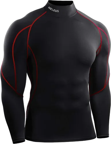 Miniatura 2 de NELEUS Paquete de 3 camisetas de compresión atlética para hombre