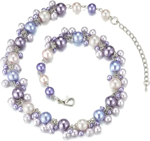 Miniatura 2 de Collar de perlas con cuentas, elegante gargantilla de perlas para mujer, joyería de moda, regalo de cumpleaños para mamá