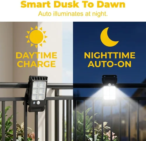 Miniatura 3 de Luz solar con clip con sensor de movimiento, luces USB con clip de carga solar 2026, luz LED recargable portátil multifuncional para campamento, luz