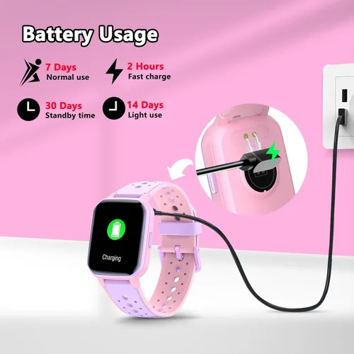 Miniatura 8 de Reloj inteligente para niños y adolescentes, no necesita teléfono, rastreador de actividad física para niños y niñas, reloj con 19 modos deportivos