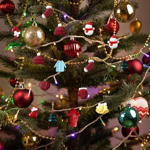 Miniatura 4 de 2 piezas de moldes de silicona de resina para pequeñas cositas navideñas, lindos micro muñeco de nieve, árbol de Navidad, campana, sombrero, moldes