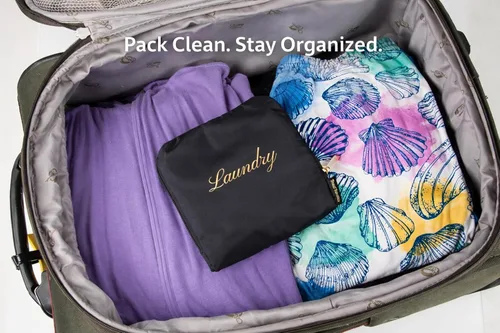 Miniatura 3 de Travel Fanatics Bolsa de lavandería para ropa sucia – Bolsa de lavandería plegable de viaje para maleta, hoteles, Airbnbs, cruceros y viajes por