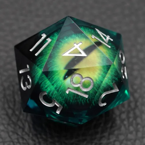 Miniatura 19 de Dados de mazmorras y dragones D20,3.346 in Dragon Eye D20,Dados de núcleo líquido para TTRPG