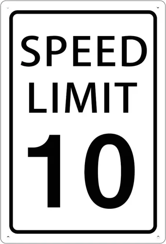 Miniatura 26 de KONEDMIX Señal de límite de velocidad de 25 mph, señal de tráfico lenta, carretera y calle, 25 señales de 8 x 12 pulgadas Límite de velocidad 25