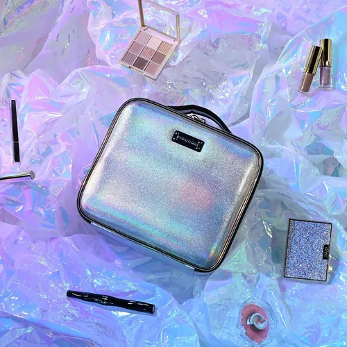 Miniatura 3 de BYOOTIQUE Bolsa de maquillaje de viaje para maquillaje, estuche de almacenamiento de cosméticos de 10 pulgadas, caja de almacenamiento portátil