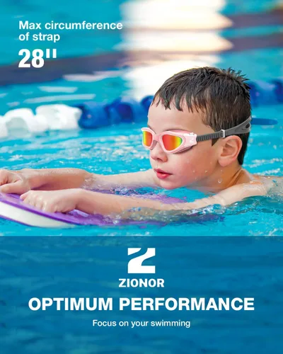 Miniatura 7 de ZIONOR Gafas de Natación para Niños, G1MINI SE Gafas de Natación Antivaho para Niño Niña 6-14 B7 (lente roja - rosa)