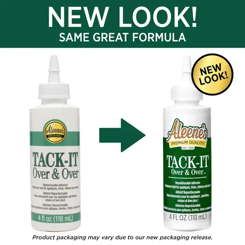Miniatura 7 de Aleene's Tack-It Over & Over - Pegamento líquido reposicionable y extraíble, 4 fl oz, Transparente