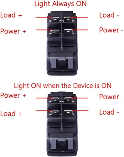 Miniatura 5 de Switch cambiador de lámpara con luz LED azul. Bote marino 76719 de E Support. 4 paquetes de 5 pines, Azul