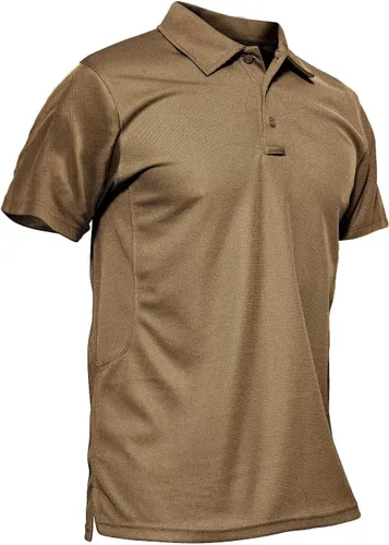 MAGCOMSEN - Camiseta tipo polo para hombre, de secado rápido, de manga larga o corta, deportiva, suéter táctico de tela de piqué, camiseta para golf