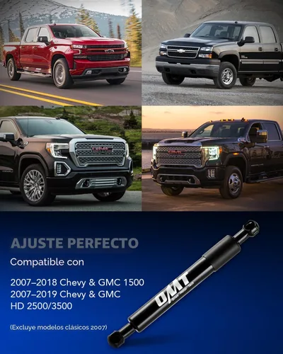 Miniatura 3 de Orion Motor Tech Asistencia de puerta trasera de camioneta, kit de asistencia de elevación de puerta trasera de camión compatible con Chevy