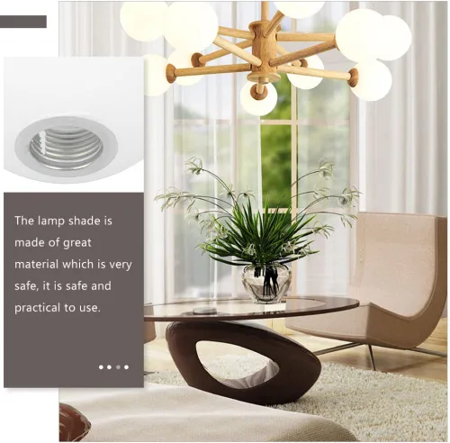 Miniatura 4 de LALAFINA Pantalla creativa G9 para lámpara de techo de 4.72 pulgadas, cubierta de luz de cristal, pantalla colgante para dormitorio, sala de estar