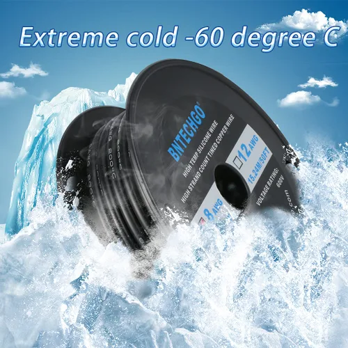 Miniatura 4 de Bntechgo 8 alambres de silicona suave y flexible, silicona resistente a altas temperaturas, altamente eficiente 8 AWG calibre, 1650 hilos de alambre