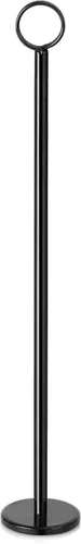 Miniatura 2 de New Star Foodservice 27723 - Soporte para números de mesa con clip de anillo, soporte de números, 15 pulgadas, juego de 12, acabado negro