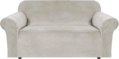 Miniatura 100 de H.VERSAILTEX Funda de terciopelo elástico para sillón, funda para sillón de 1 cojín para sala de estar, funda de muebles hecha de terciopelo grueso