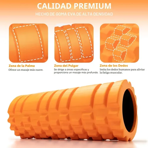 Miniatura 2 de Krightlink Rodillo de espuma de alta densidad patentado de 13 pulgadas para masaje muscular de tejido profundo, masaje muscular y liberación