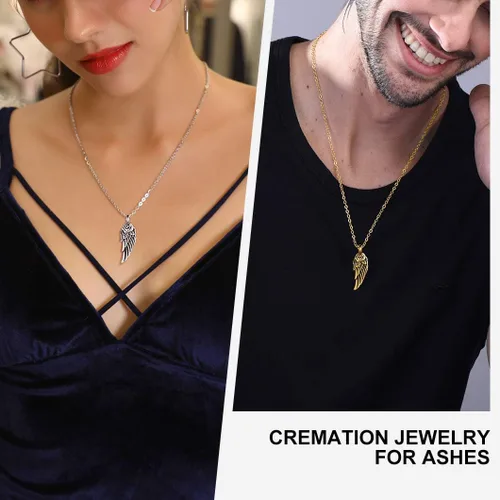 Miniatura 4 de Richsteel Urn Necklaces for Ashes for Women Men Cremation Pendant Necklace for Ashes Stainless Steel Memorial Jewelry
