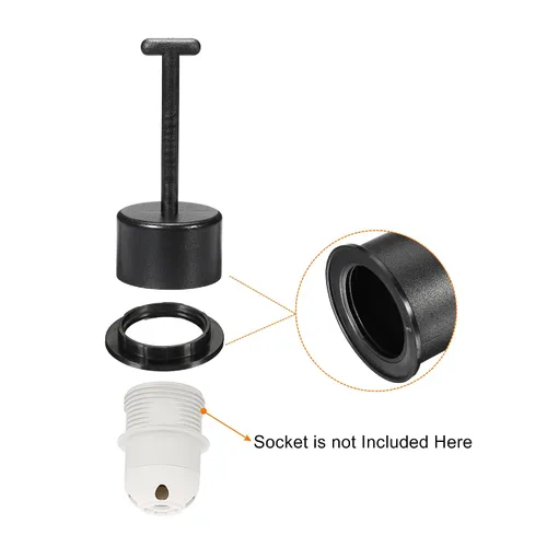 Miniatura 4 de MECCANIXITY Herramienta de extracción de anillo de enchufe E26/E27, estilo de 12 dientes, con anillos de enchufe para base media, accesorios